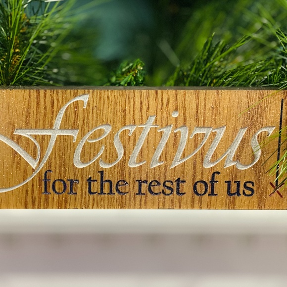 NEW Festivus Funny Christmas Sign Reclaimed Wood Sign - Picture 2 of 2